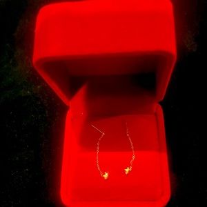 18K Saudi gold star tictac earring